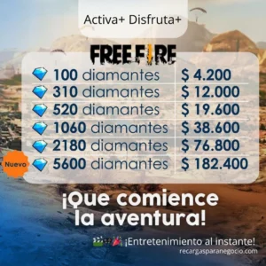 Compra Diamantes Free Fire en Colombia – Rápido y Seguro